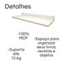 Kit 2 Prateleiras Decoração 60x20 Cm Mdf Branco - 4