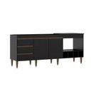 Ver imagem 6 de Balcão para Pia e Cooktop Forno e Adega 183x81 cm  MDP 2035 Menu Móveis