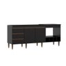 Balcão para Pia e Cooktop Forno e Adega 183x81 cm  MDP 2035 Menu Móveis - 6