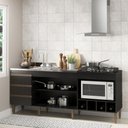Ver imagem 3 de Balcão para Pia e Cooktop Forno e Adega 183x81 cm  MDP 2035 Menu Móveis