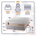 Ver imagem 3 de Cama Box Queen Alford com Colchão Molas Ensacadas 158x198x66 Bege