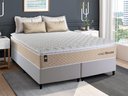 Ver imagem 1 de Cama Box Queen Alford com Colchão Molas Ensacadas 158x198x66 Bege