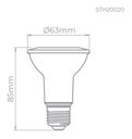 Ver imagem 3 de Lâmpada LED PAR20 E27 EVO 5,5W IRC95 Branco Quente 3000K Bivolt - Branco-quente - Bivolt (110V/220V)