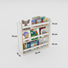 Revisteiro Estante Montessori Infantil para Livros Branco 70x70 Cm - 4