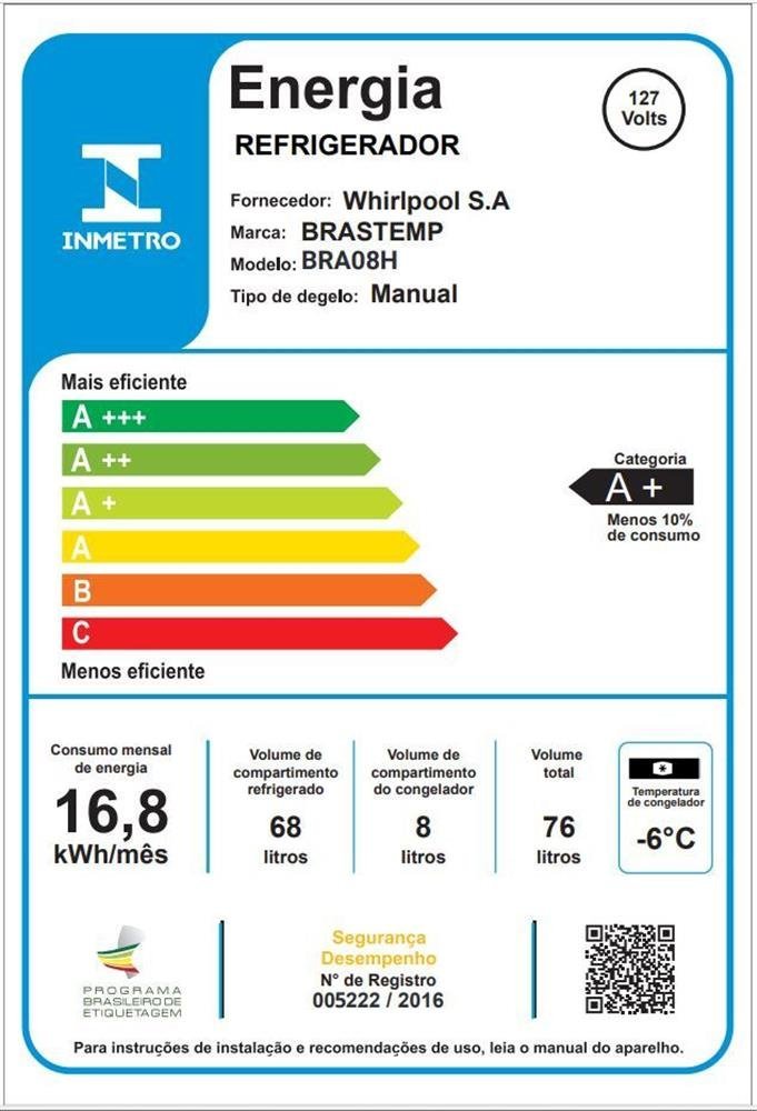 Frigobar Brastemp Retrô 76 Litros Marsala Wine - Bra08hg 110v - 8