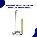 Ver imagem 5 de Suporte Porta Rolo Papel Toalha Guardanapo Cozinha Bancada