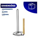 Ver imagem 7 de Suporte Porta Rolo Papel Toalha Guardanapo Cozinha Bancada