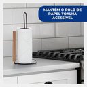 Ver imagem 4 de Suporte Porta Rolo Papel Toalha Guardanapo Cozinha Bancada