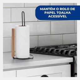 Suporte Porta Rolo Papel Toalha Guardanapo Cozinha Bancada - 4