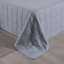 Ver imagem 7 de Kit Cobre Leito Colcha Speciale Casal Matelado Toque Acetinado 400 Fios 3 Peças Cinza - 100% Polié