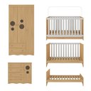 Ver mais imagens de Quarto de Bebê Completo Berço Americano 3 em 1 Colchão Sonho Multimóveis Mp4639 Madeirado
