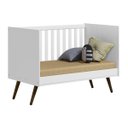 Ver imagem 6 de Quarto Bebê Q Encanto Retrô Branco Cômoda Sapateira 4 Gavetas e Berço Qmovi