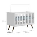 Ver imagem 7 de Quarto Bebê Q Encanto Retrô Branco Cômoda Sapateira 4 Gavetas e Berço Qmovi
