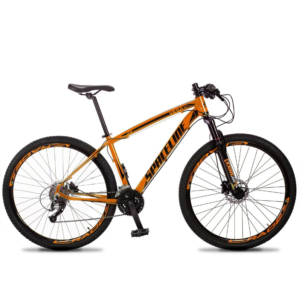 Bicicleta Aro 29 SPACELINE Vega 27v Laranja e Preto 15 - 1