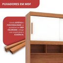 Ver imagem 6 de Guarda-Roupa Solteiro 2 Portas com Cabeceira Gênova Plus Off White/Freijó Wood/Off-White
