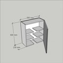 Ver imagem 2 de Prateleira Armario Suspenso Lavanderia Multiuso Estante Parede Nicho Amadeirado Cozinha