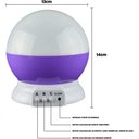 Ver imagem 5 de Luminaria Abajur Rotativa Festa Criança Neon Quarto Projetor Luz Ceu Estrelas Roxo