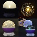 Ver imagem 4 de Luminaria Abajur Rotativa Festa Criança Neon Quarto Projetor Luz Ceu Estrelas Roxo