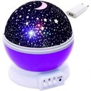 Ver imagem 1 de Luminaria Abajur Rotativa Festa Criança Neon Quarto Projetor Luz Ceu Estrelas Roxo