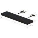 Ver imagem 5 de Prateleira Suporte Embutido 60x14x3cm Preta Conceito