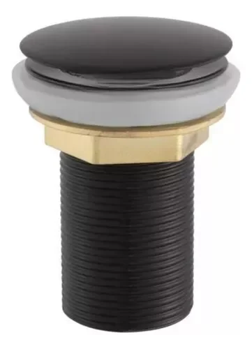 Válvula Click Inteligente Preto Fosco para Cuba Banheiro 1.1/4" - 1