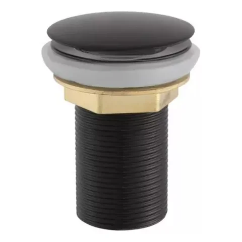 Válvula Click Inteligente Preto Fosco para Cuba Banheiro 1.1/4"