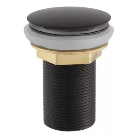 Válvula Click Inteligente Preto Fosco para Cuba Banheiro 1.1/4"