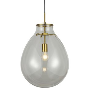 Pendente Caju Bronze Vidro Transparente 54cm 1e27 Bella