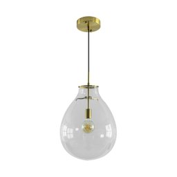 Pendente Caju Bronze Vidro Transparente 54cm 1e27 Bella - 2