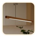 Ver imagem 1 de Luminária Pendente Decorativa de Teto em Madeira Maciça Pinho – 165cm Pinho