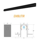 Ver imagem 2 de Trilho Eletrificado Magnético Semi Embutir Galaxy Led 2m GL7073