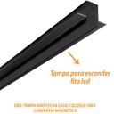 Ver imagem 4 de Trilho Eletrificado Magnético Semi Embutir Galaxy Led 2m GL7073