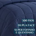Ver imagem 3 de Kit Quarto Elegante King Size Lilly Grosso Luxuoso Pluma:Azul