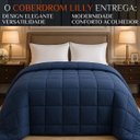 Ver imagem 2 de Kit Quarto Elegante King Size Lilly Grosso Luxuoso Pluma:Azul