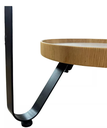 Ver imagem 2 de Mesa Lateral em Borda de Madeira Natural com Pés em Aço