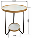 Ver imagem 4 de Mesa Lateral em Borda de Madeira Natural com Pés em Aço
