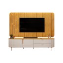 Ver imagem 2 de Painel com Bancada 241cm Avatar com Led e Detalhes Dourados para Tv até 75 G18 - Gran Belo