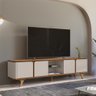 Rack para Tv até 70 Polegadas Roma 04 Portas Off White Cedro Casa D - 1