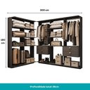 Ver imagem 4 de Closet Canto 4 Gavetas Alasca Preto Touch Carraro