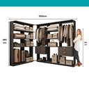 Ver imagem 7 de Closet Canto 4 Gavetas Alasca Preto Touch Carraro