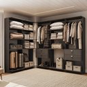 Ver imagem 1 de Closet Canto 4 Gavetas Alasca Preto Touch Carraro