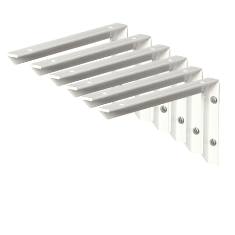 Suporte Prateleira Master Leve L 25cm em Aco Kit 6un Bco