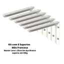 Ver imagem 2 de Suporte Prateleira Master Leve L 25cm em Aco Kit 6un Bco