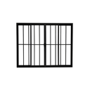 Ver imagem 2 de Vitrô 4 Folhas de Correr Aluminio Preto com Grade 1,00x1,20