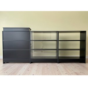 Balcão Caixa + 2 Expositores Lojas e Comércios Preto - Suprema Móveis