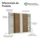 Ver imagem 4 de Conjunto 2 Guarda-Roupas 4 Portas de Correr Branco/Rustic Tokio Madesa