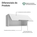 Ver imagem 4 de Armário Aéreo para Quarto 60 Cm 1 Porta Basculante Branco Neo Madesa
