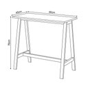 Ver imagem 3 de Mesa Compacta Escritório 90cm Base em Madeira - Branco