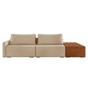 Ver imagem 2 de Sofá Ilha 2 Lugares Living 272cm Modulado Lary Veludo K01 Cor Bege