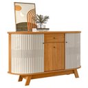 Ver imagem 4 de Aparador para Sala Buffet Monza e Cristaleira Moss Cinamomo Off White - Madetec